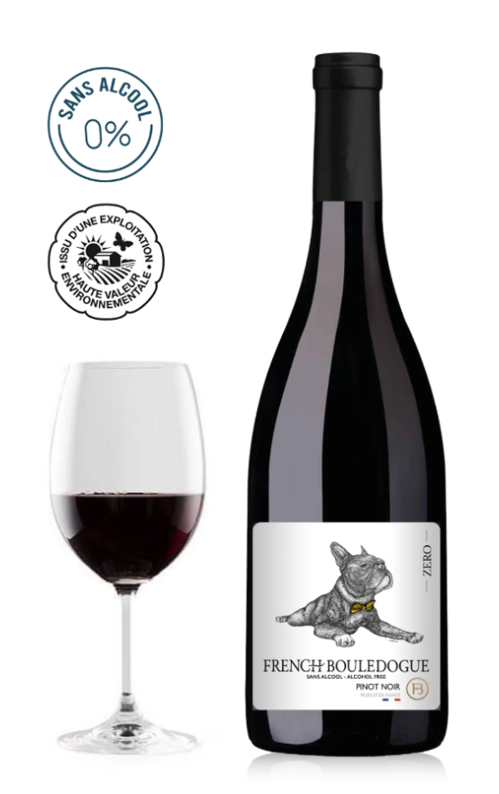 French Bouledogue Pinot noir sans alcool