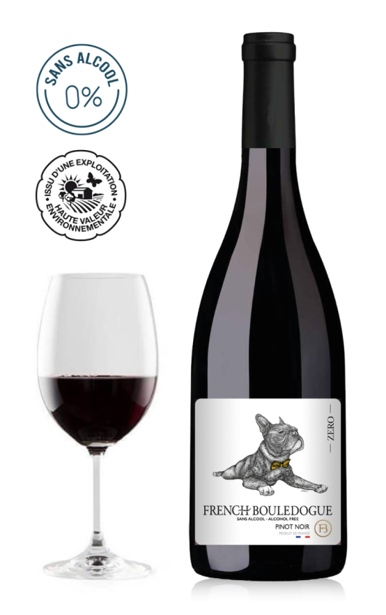French Bouledogue Pinot noir sans alcool